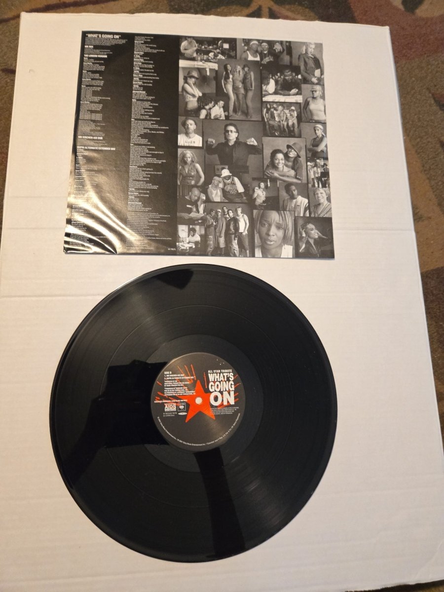 Artists Against Aids Worldwide What's Going On 12" Vinyl - Vinyl - ThrowbackBuys -Amanda's Awesome Finds