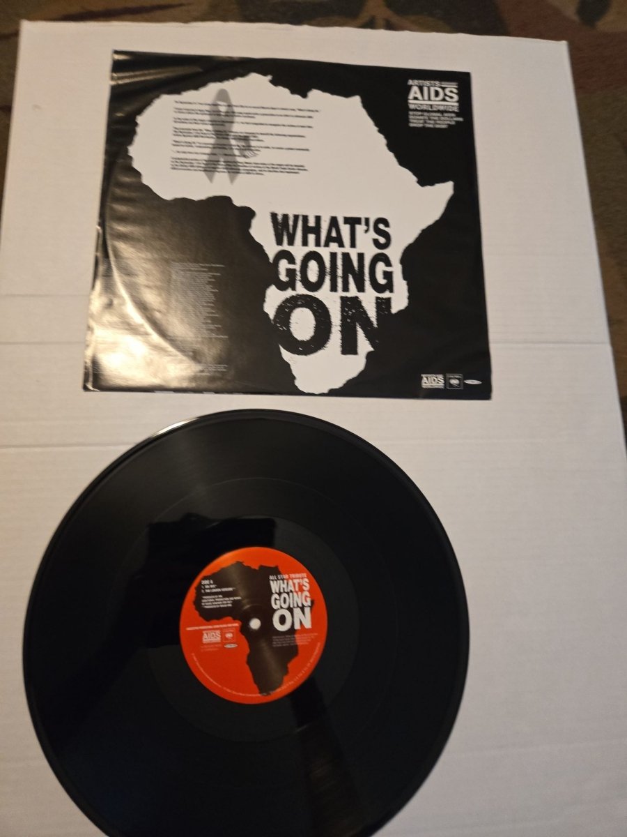 Artists Against Aids Worldwide What's Going On 12" Vinyl - Vinyl - ThrowbackBuys -Amanda's Awesome Finds