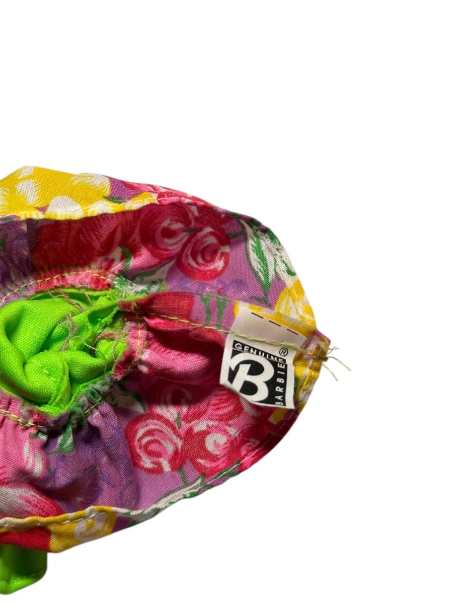 Barbie Doll Clothing From The 1990’s Neon Green & Floral Dress with Tag - Dolls - ThrowbackBuys - Abunnysvintageco