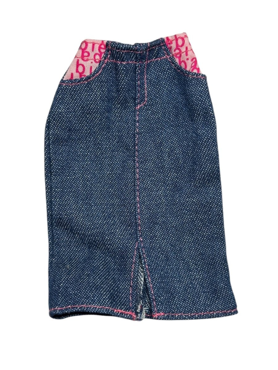 Barbie Fashons Barbie Logo Jacket, Skirt & Boots - Pink & Denim 47603 - 2001 - Dolls - ThrowbackBuys - Abunnysvintageco