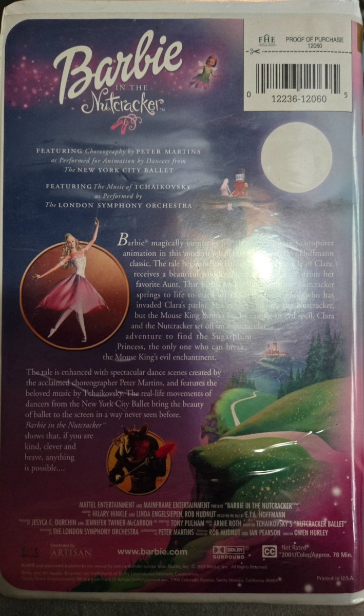 Barbie in the Nutcracker VHS Tape - ThrowbackBuys - Amanda's Awesome Finds