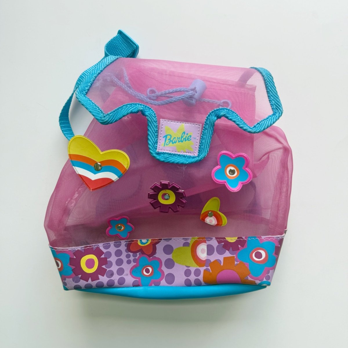 Barbie Mesh Backpack Y2K Flowers Beach Bag - Backpack - ThrowbackBuys - Nostalgicepisodes