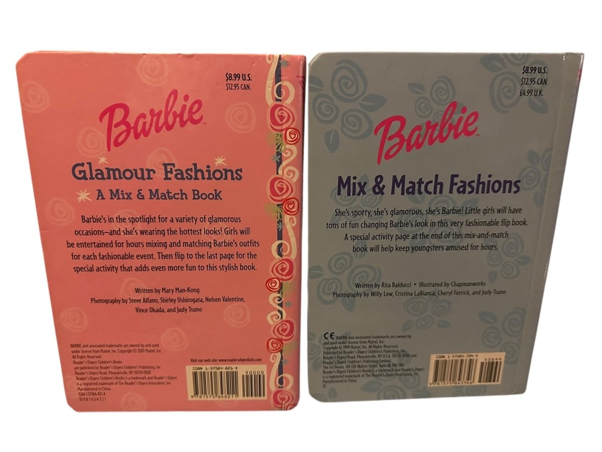 Barbie Mix and Match Fashions Hardcover Flip Book lot - 1999 - Books - ThrowbackBuys - Abunnysvintageco