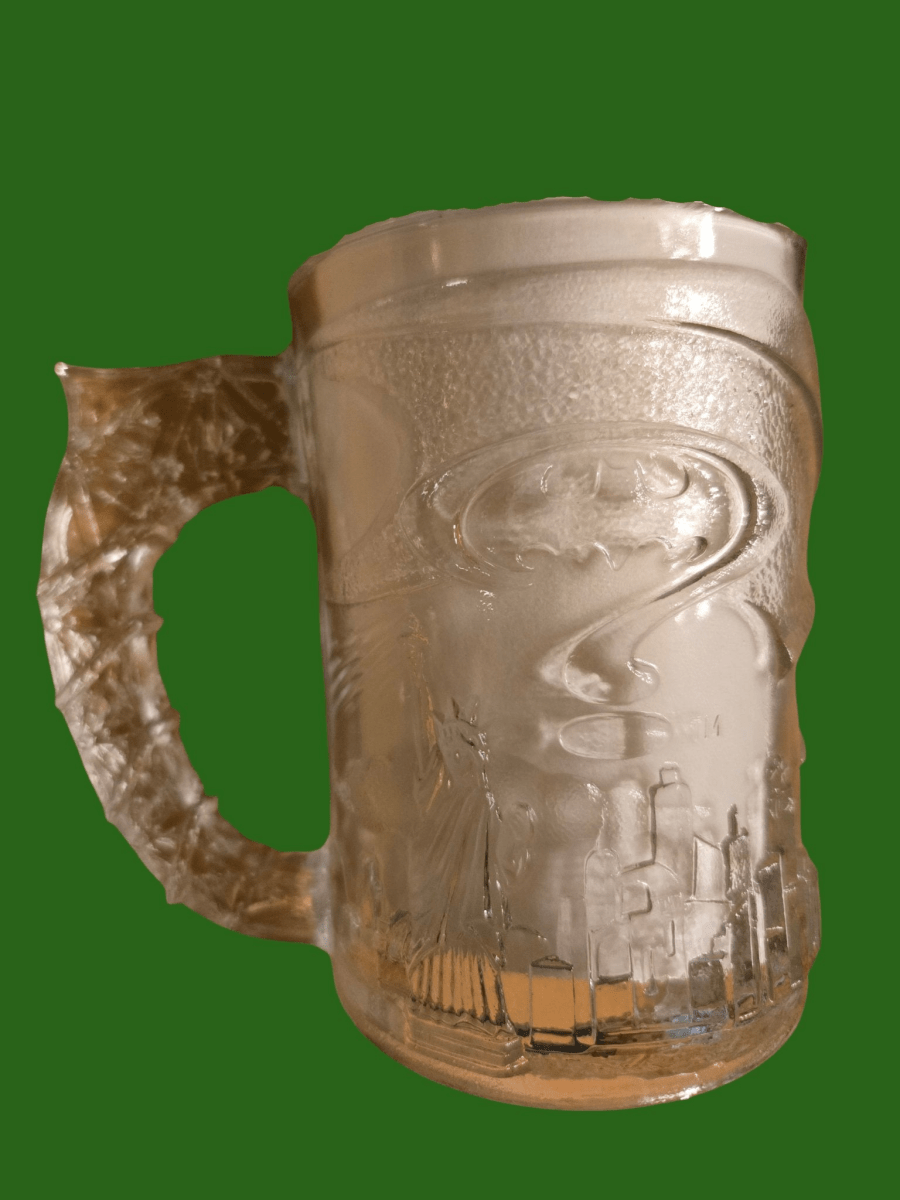 BATMAN FOREVER MOVIE, 1995, CLEAR MUG, McDonalds - Collectible Cups - ThrowbackBuys - Eclecticcherryreseller