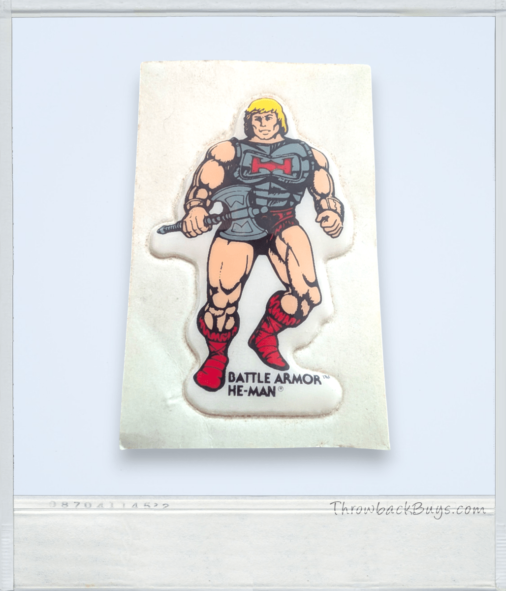 Battle Armor He - Man Puffy Sticker by Mattel, Inc. - 1984 - Arts & Crafts - ThrowbackBuys - Slaqr Retro Gaming & Collectibles