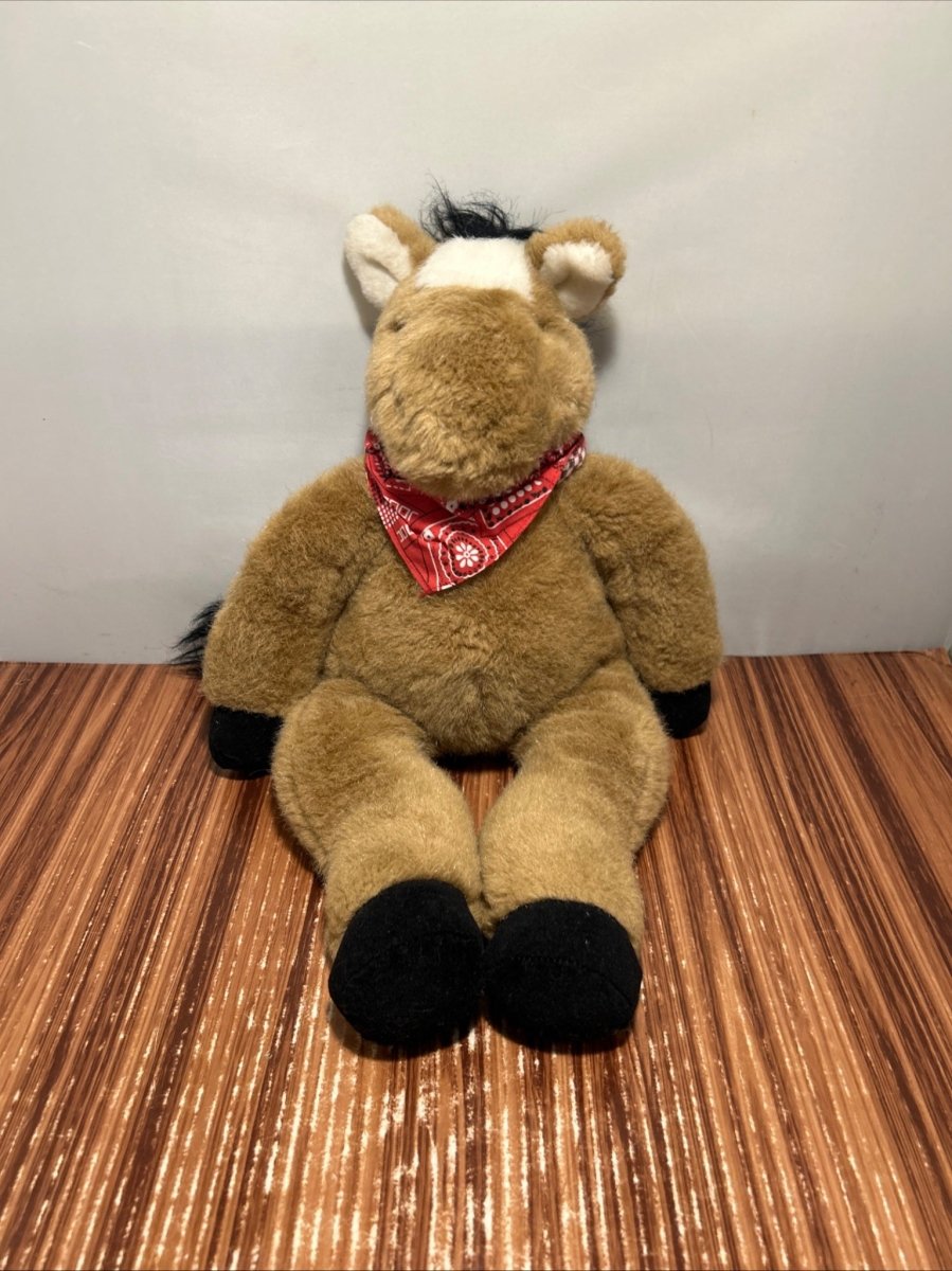 Build - a - Bear BABW Brown Horse Pony 18" Plush Cowboy Western Retired Vintage - Action Figures & Collectibles - ThrowbackBuys - Raybar121