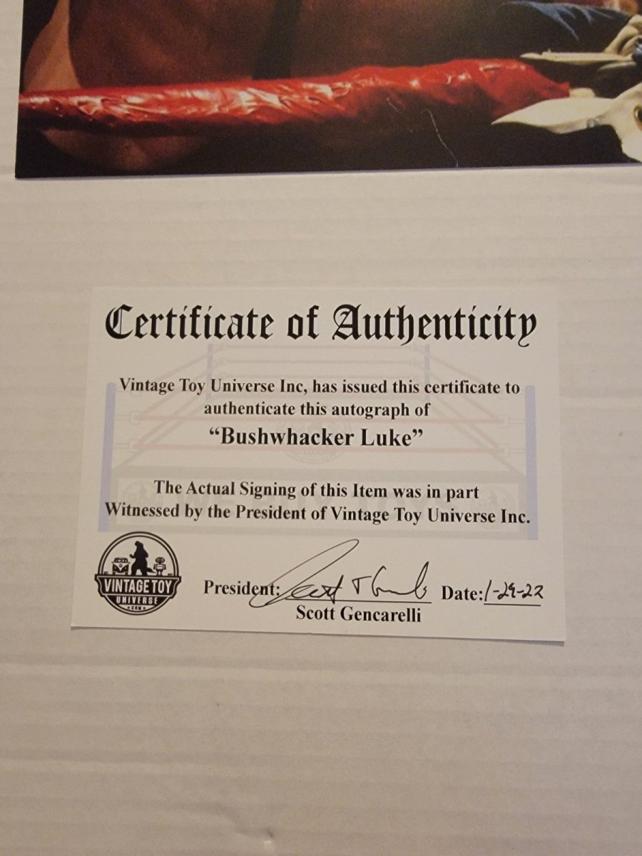 Bushwacker Luke Autographed Photo with COA - Sports Memorabilia - ThrowbackBuys - Amanda's Awesome Finds