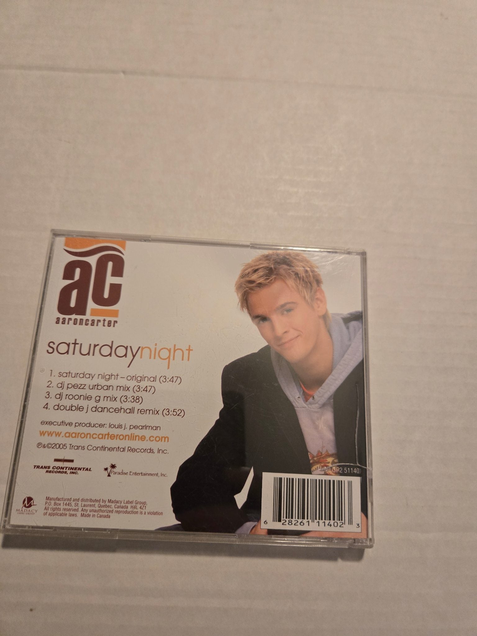 Aaron Carter Saturday Night CD Single