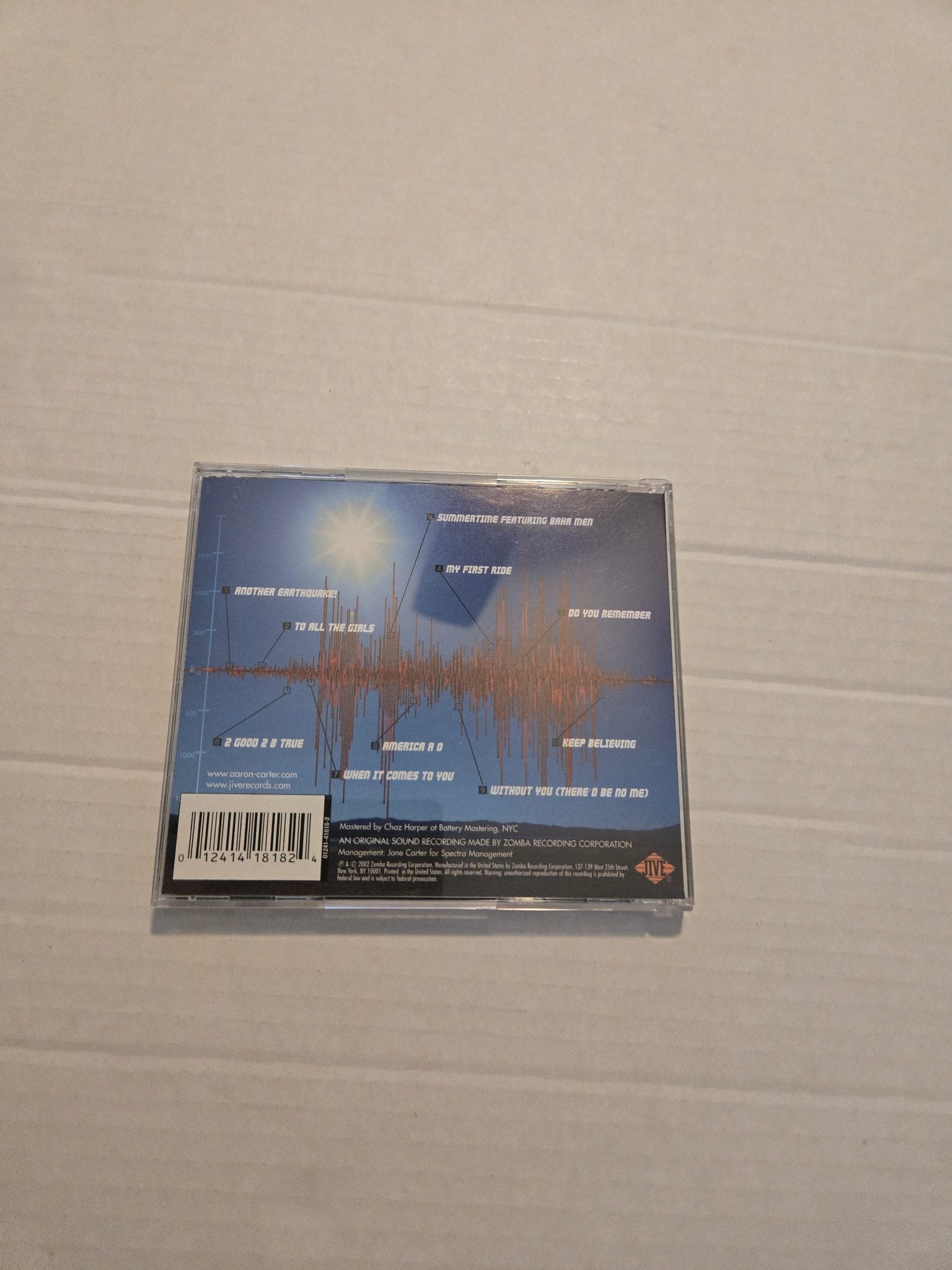 Aaron Carter Another Earthquake CD