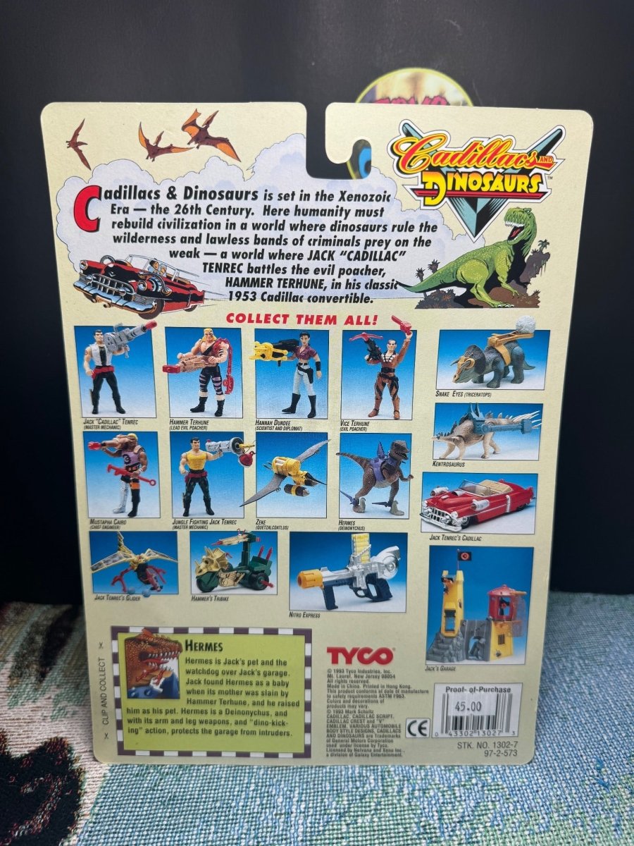 Cadillacs and Dinosaurs Hermes - Action Figures - Carded - ThrowbackBuys -Toys From The Crypt
