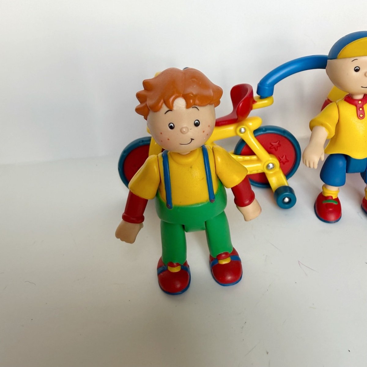 Caillou and Friends Figure Set Leo Clementine Bike 2002 PBS - Collectible Toys - ThrowbackBuys -NostalgicEpisodes