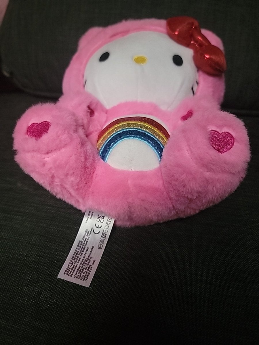 Care Bears Hello Kitty Dressed As Cheer Bear 10" Plush Sanrio - Plushies - ThrowbackBuys - Amanda's Awesome Finds