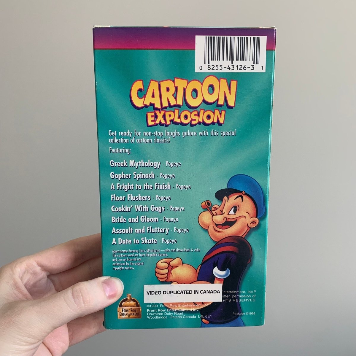 Cartoon Explosion Popeye's Greatest Hits VHS Cartoon Movie 1999 Vintage - Memorabilia - ThrowbackBuys - NostalgicEpisodes