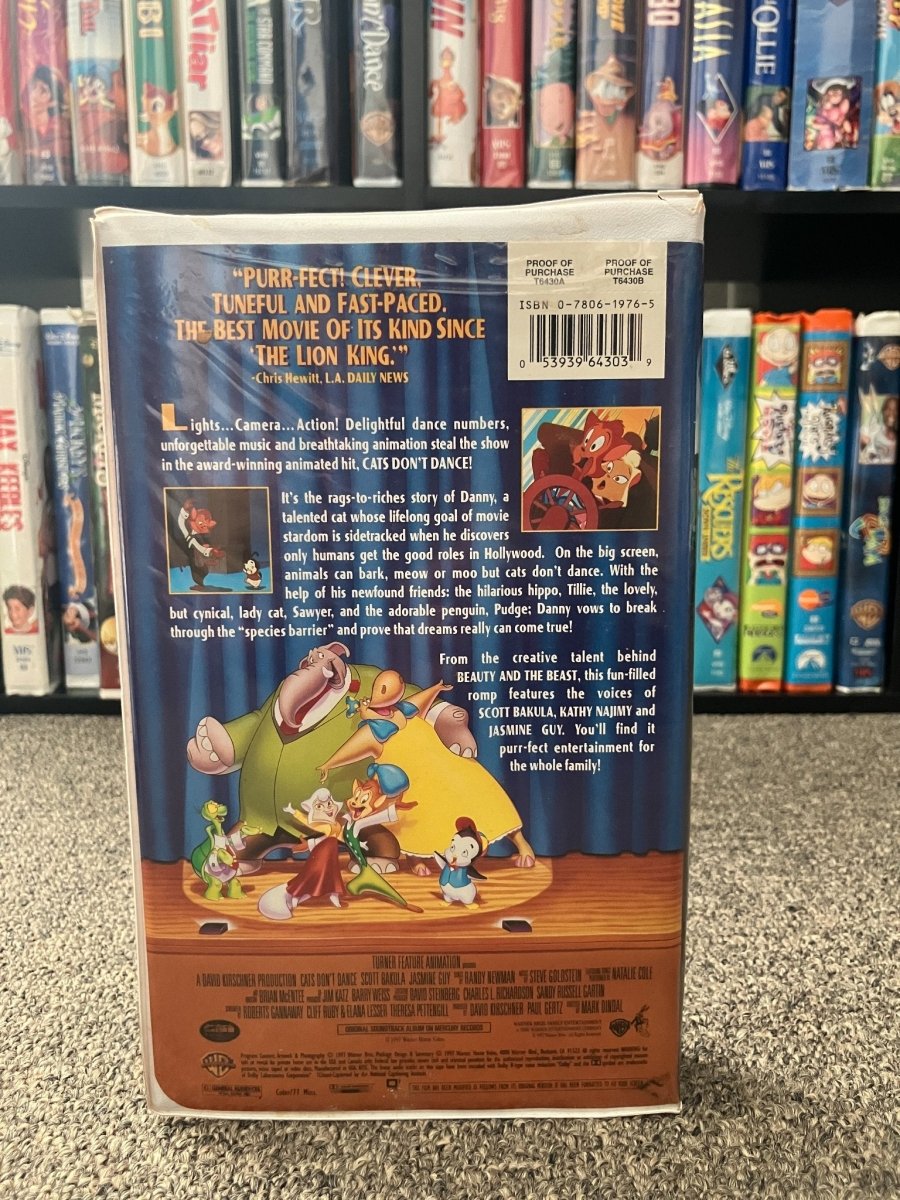 Cats Don't Dance VHS Tape - VHS - ThrowbackBuys - The Rickstalgia Shop