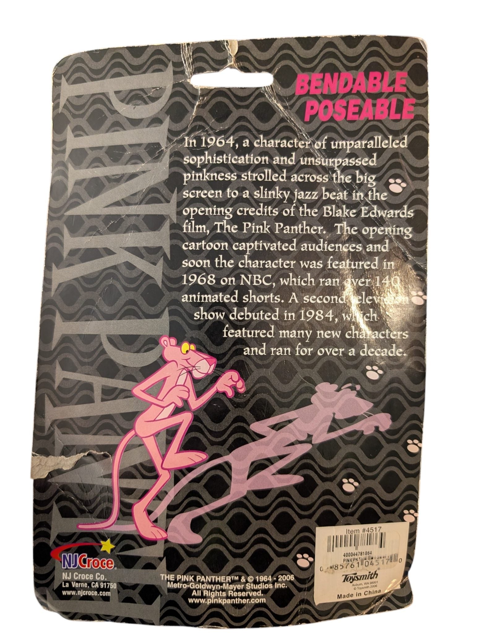 Pink Panther Bendable Poseable FIGURE 2006 - NJ CROCE Toy