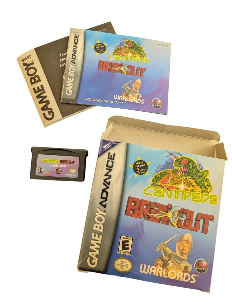 Centipede/Breakout/Warlords - Complete in Box - Gameboy Advance - 2005 - Video Games - ThrowbackBuys -Slaqr Retro Gaming & Collectibles