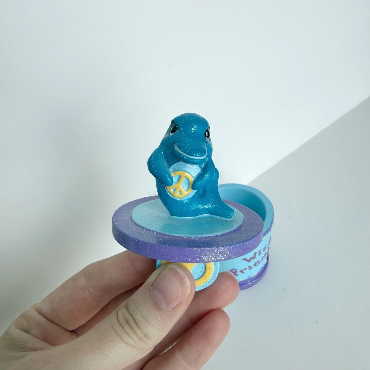Claire's Wish Friends Trinket Box Y2K Dolphin - Decor - ThrowbackBuys -NostalgicEpisodes