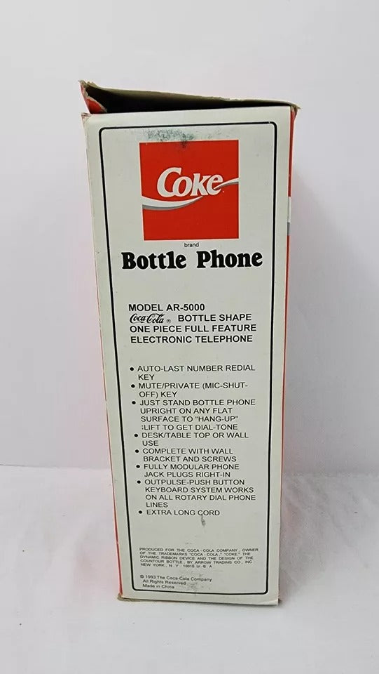 1993- Coca-Cola Bottle Phone w/ Box