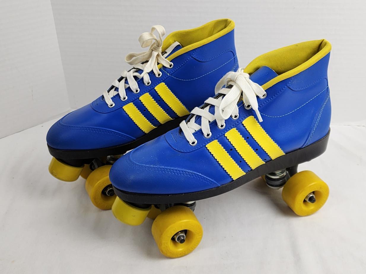 1980s - Colt Roller Skates - Men's US 9.5, Vintage Blue/Yellow