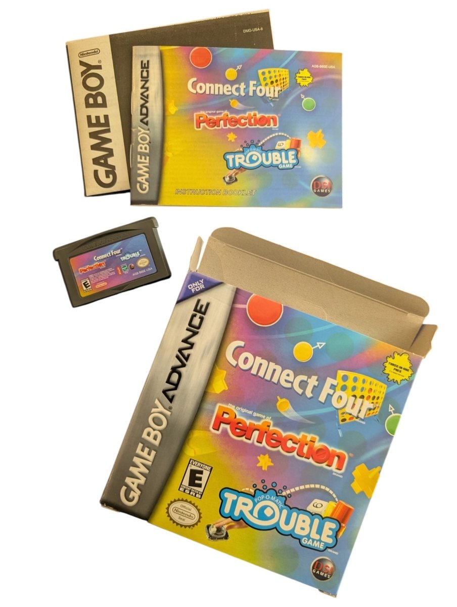Connect Four/Perfection/Trouble - Complete in Box - Gameboy Advance - 2005 - Video Games - ThrowbackBuys -Slaqr Retro Gaming & Collectibles