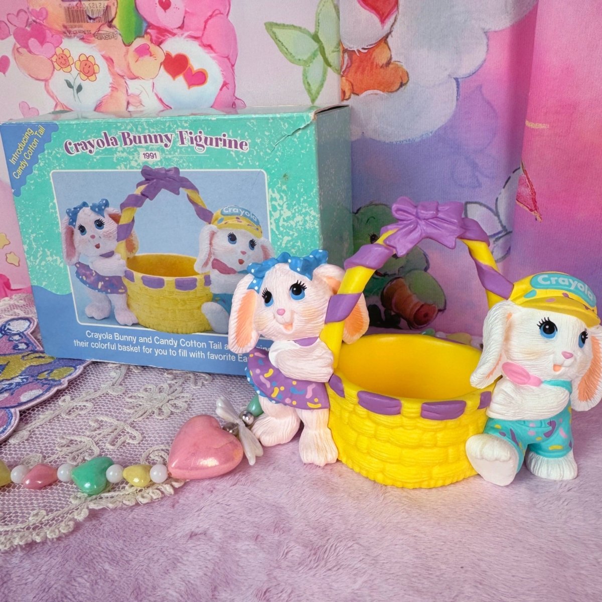 Crayola Bunny Trinket Dish with Original Box – 1991 - Decor - ThrowbackBuys - Starbunnyvintage