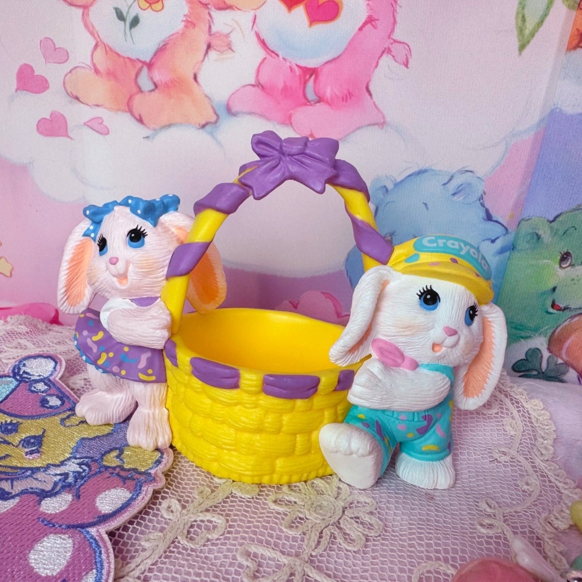 Crayola Bunny Trinket Dish with Original Box – 1991 - Decor - ThrowbackBuys - Starbunnyvintage