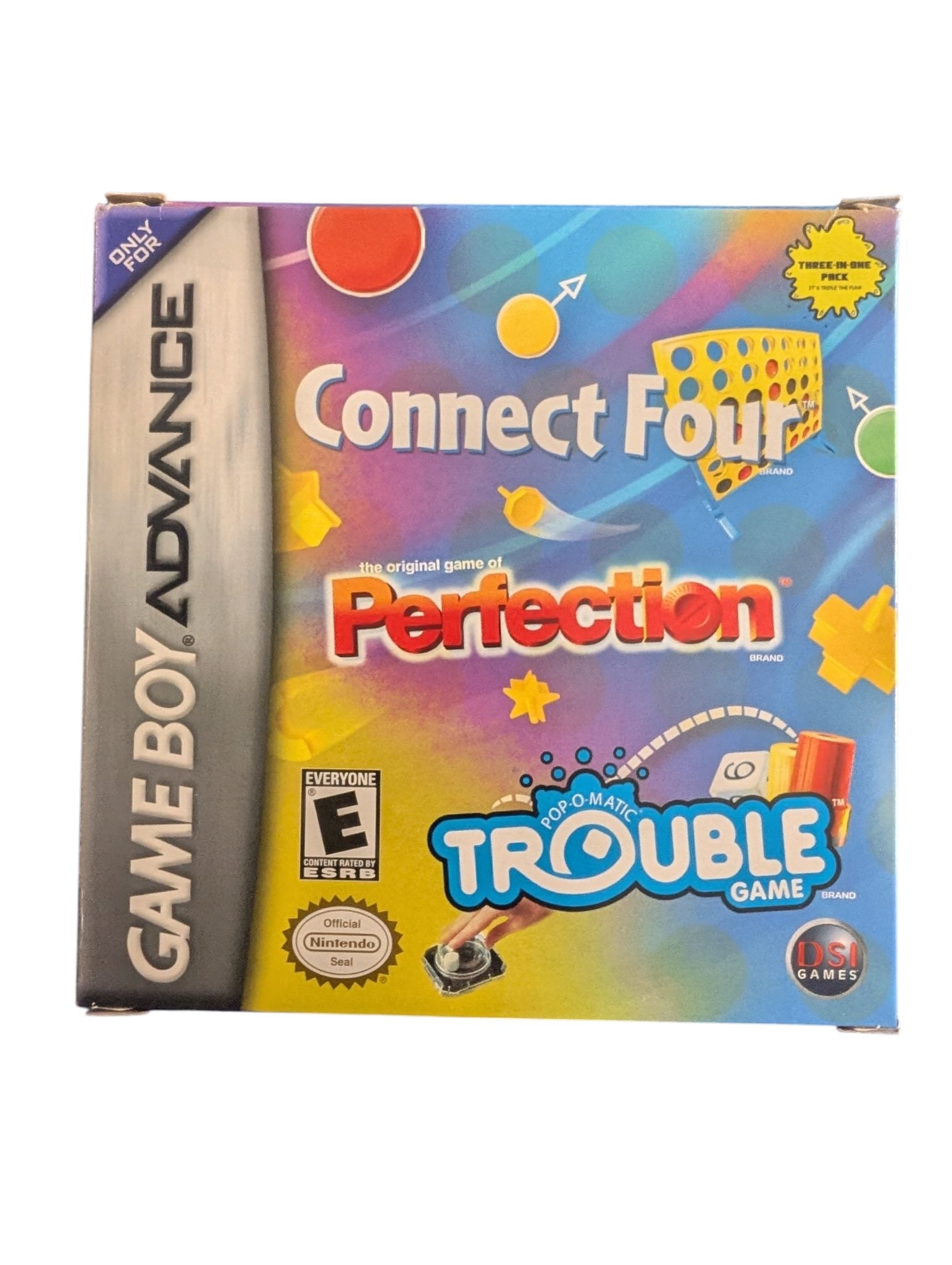 Connect Four/Perfection/Trouble - Complete in Box - Gameboy Advance - 2005