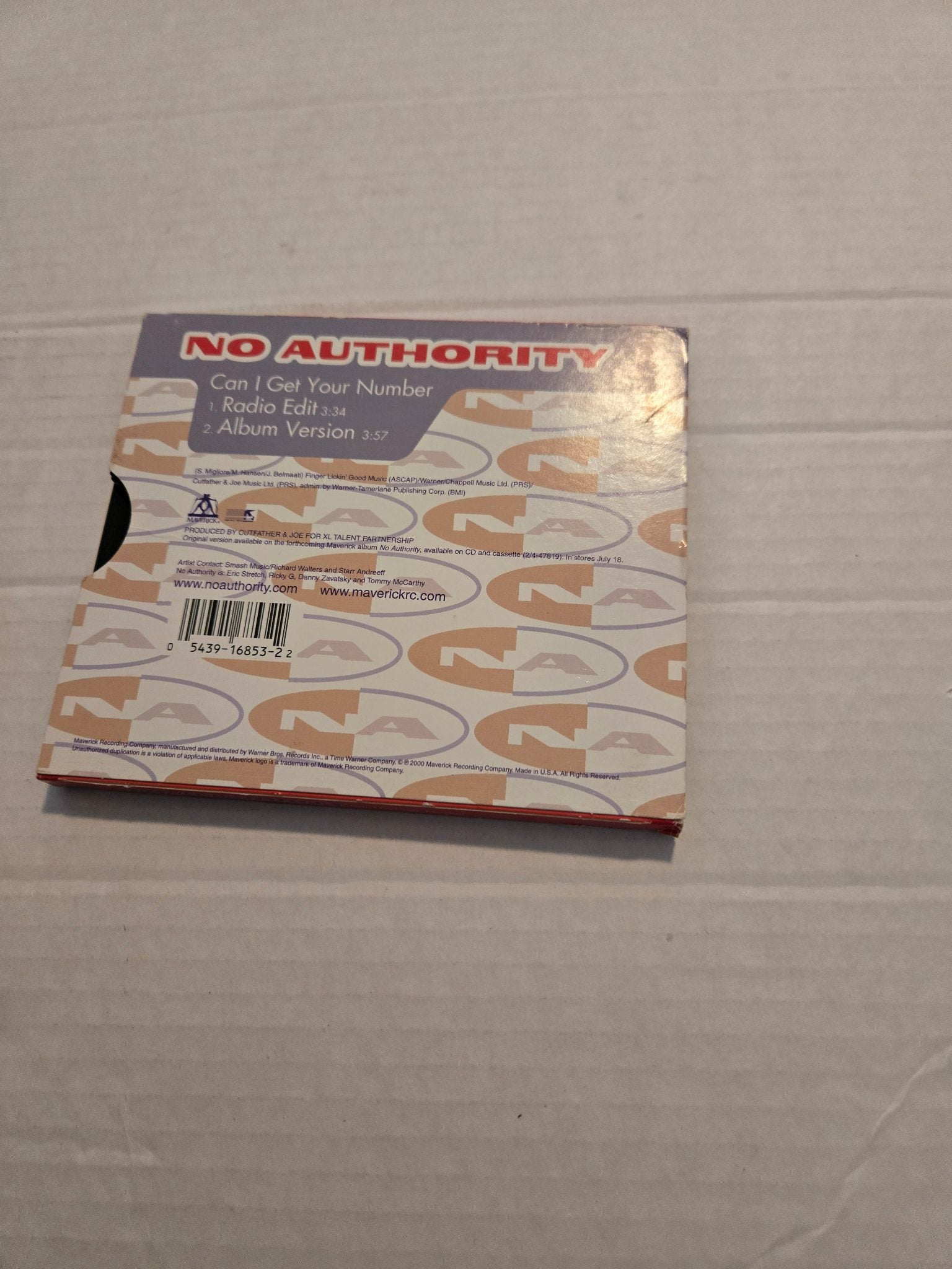 No Authority Can I Get Your Number CD Single