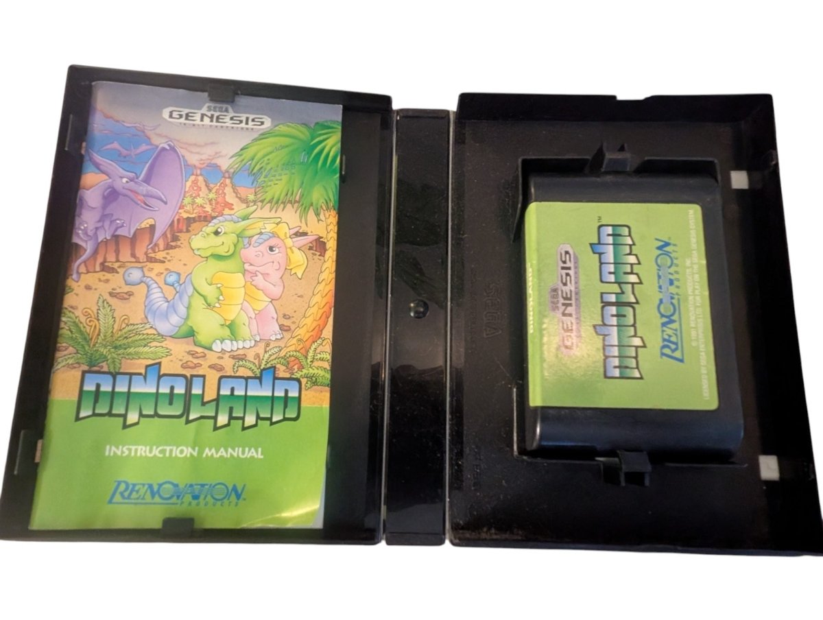 Dino Land - Complete in Box (CIB) - Sega Genesis - 1991 - Tested/Works - Video Games - ThrowbackBuys -Slaqr Retro Gaming & Collectibles