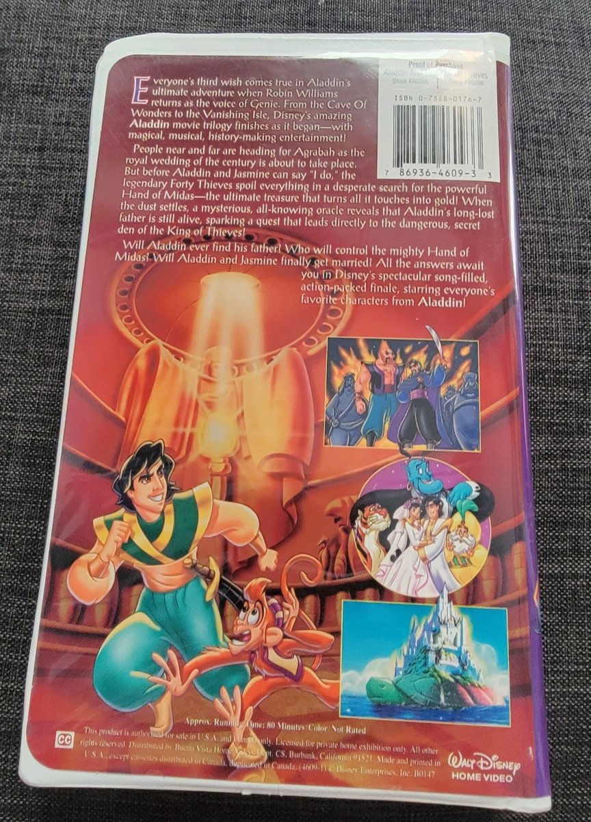 Disney Aladdin and the King of Thieves VHS Clamshell - VHS - ThrowbackBuys - Amanda's Awesome Finds