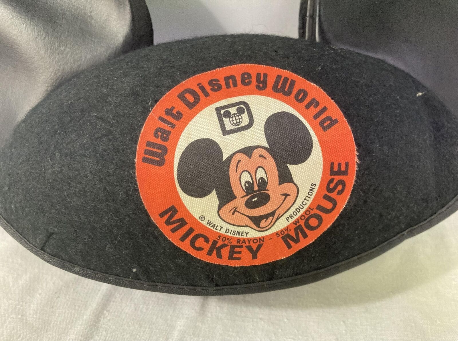 Disney Mickey Mouse Ears Hat/Cap - Vintage, Black