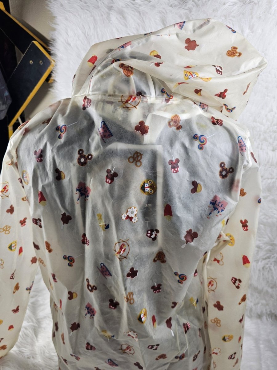 Disney Parks Raincoat Jacket Size Medium Mickey Mouse Snack Treats Hood Zip - Jackets - ThrowbackBuys - The Thrifty Gypsyy Shop