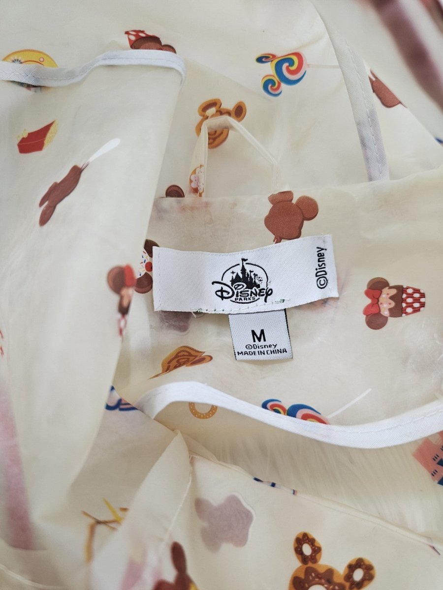 Disney Parks Raincoat Jacket Size Medium Mickey Mouse Snack Treats Hood Zip - Jackets - ThrowbackBuys - The Thrifty Gypsyy Shop