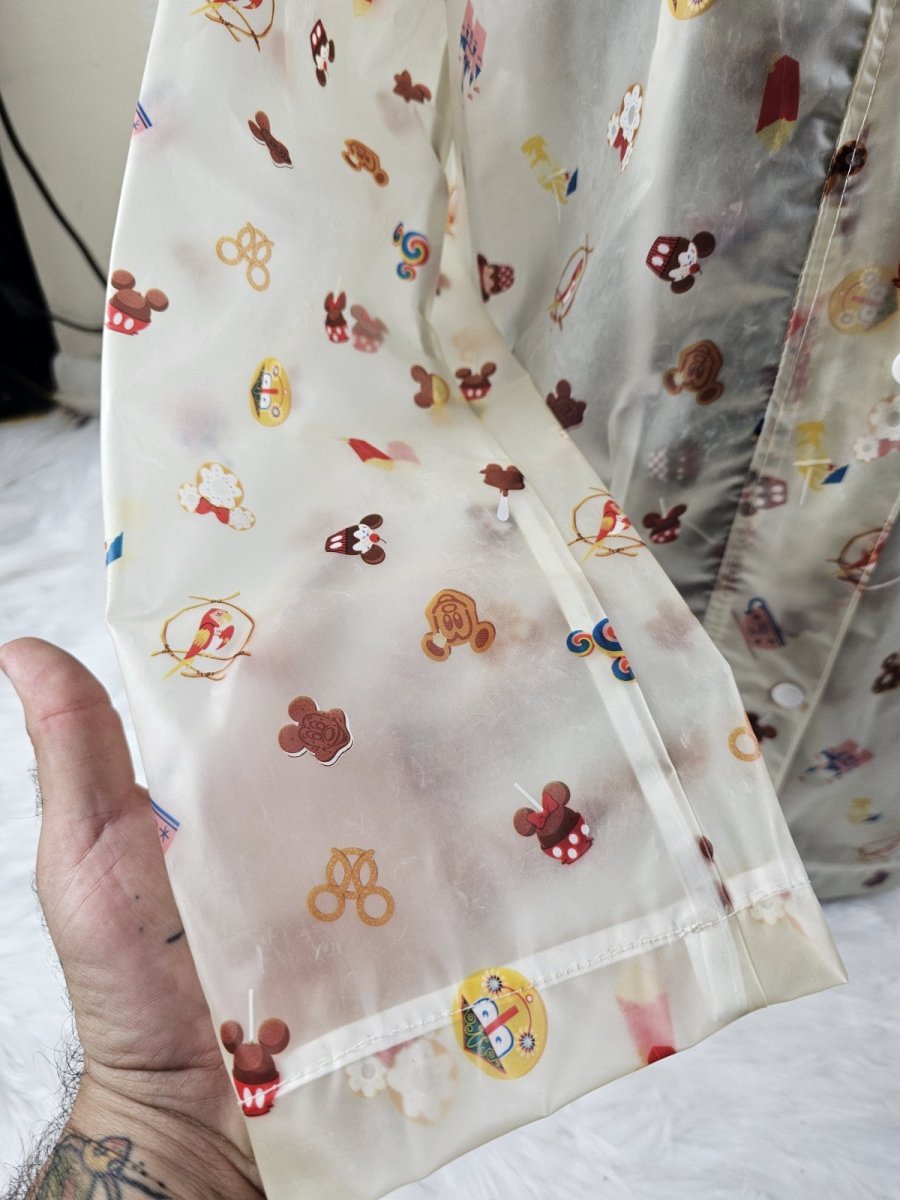 Disney Parks Raincoat Jacket Size Medium Mickey Mouse Snack Treats Hood Zip - Jackets - ThrowbackBuys - The Thrifty Gypsyy Shop