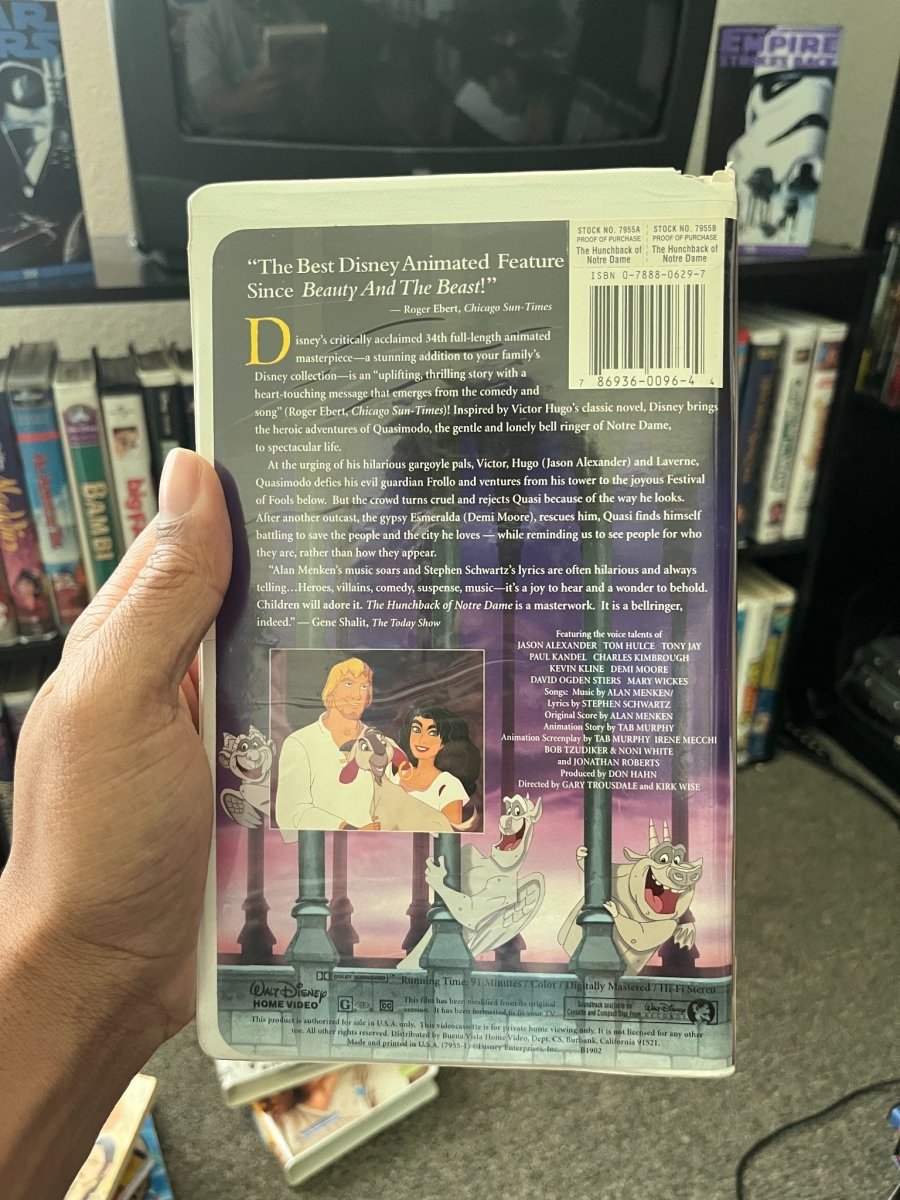 Disney's Hunchback of Notre Dame VHS - VHS - ThrowbackBuys - The Rickstalgia Shop