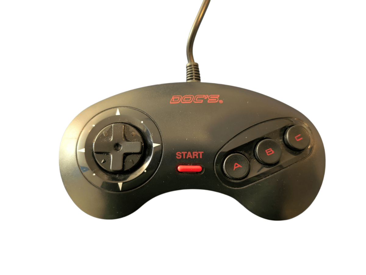 DOC'S 3 button Controller for Sega Genesis - Tested/Works - Video Game Accessories - ThrowbackBuys - Slaqr Retro Gaming & Collectibles