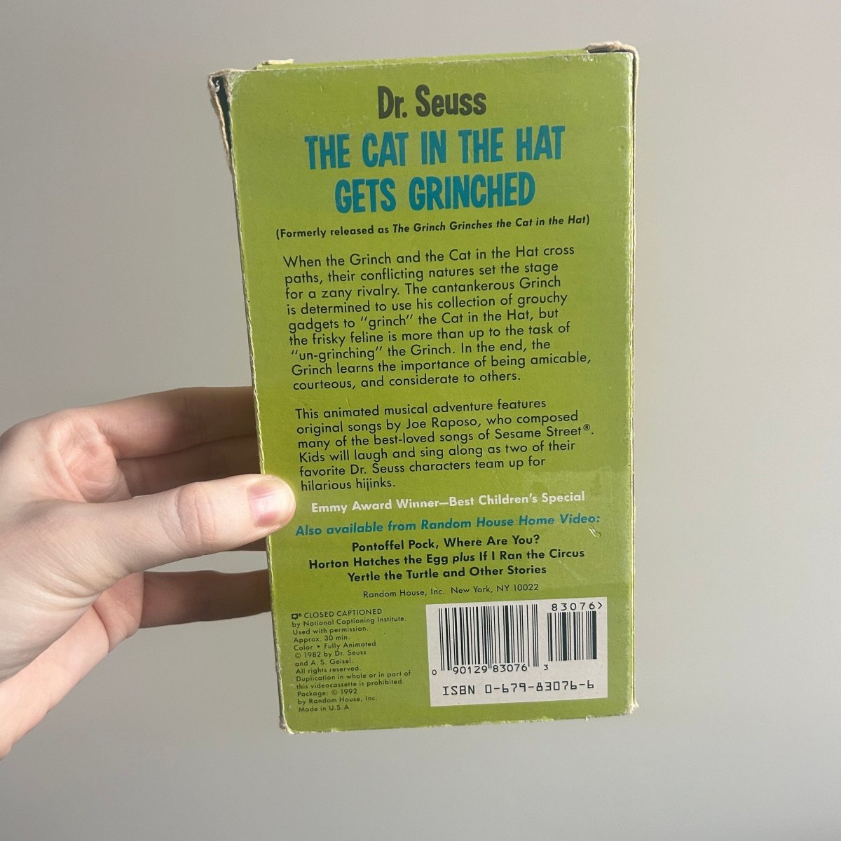 Dr. Seuss The Cat in the Hat Gets Grinched VHS 1998 - Movies - ThrowbackBuys - NostalgicEpisodes