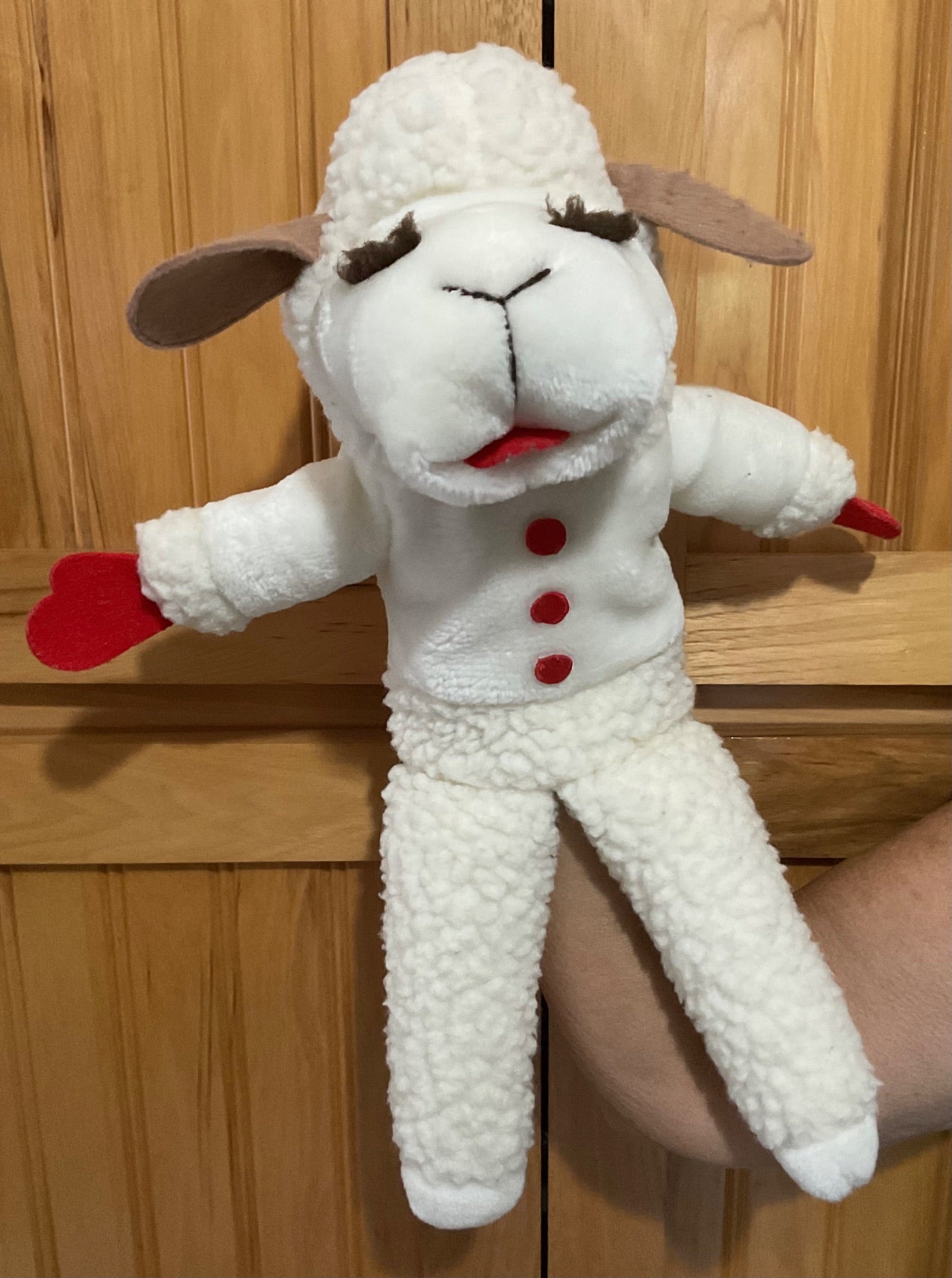 Vintage 1992 Shari Lewis Lamb Chop Hand Puppet 16" Plush Stuffed To