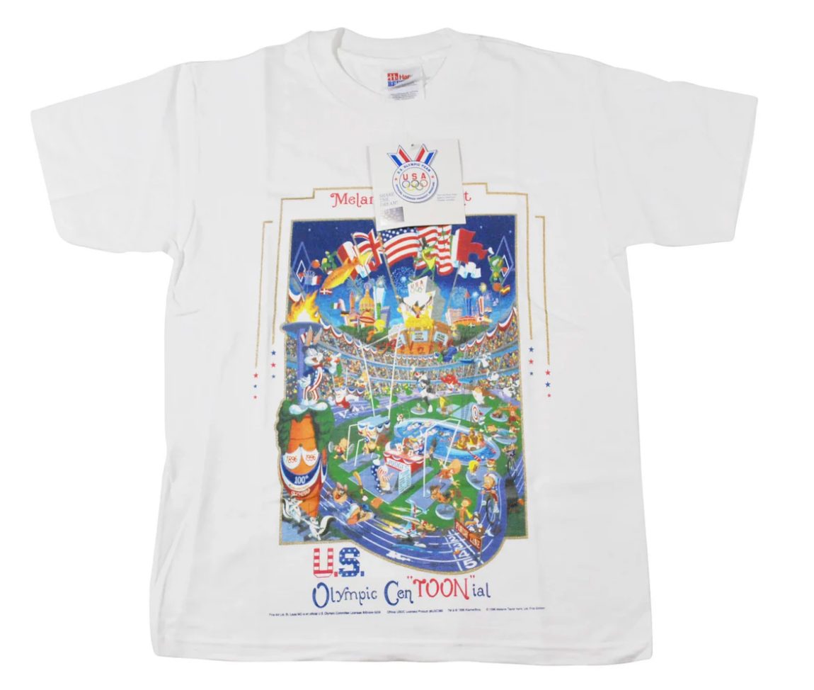 Vintage 1996 Atlanta Olympics Looney Tunes Shirt Size Youth Kids Large