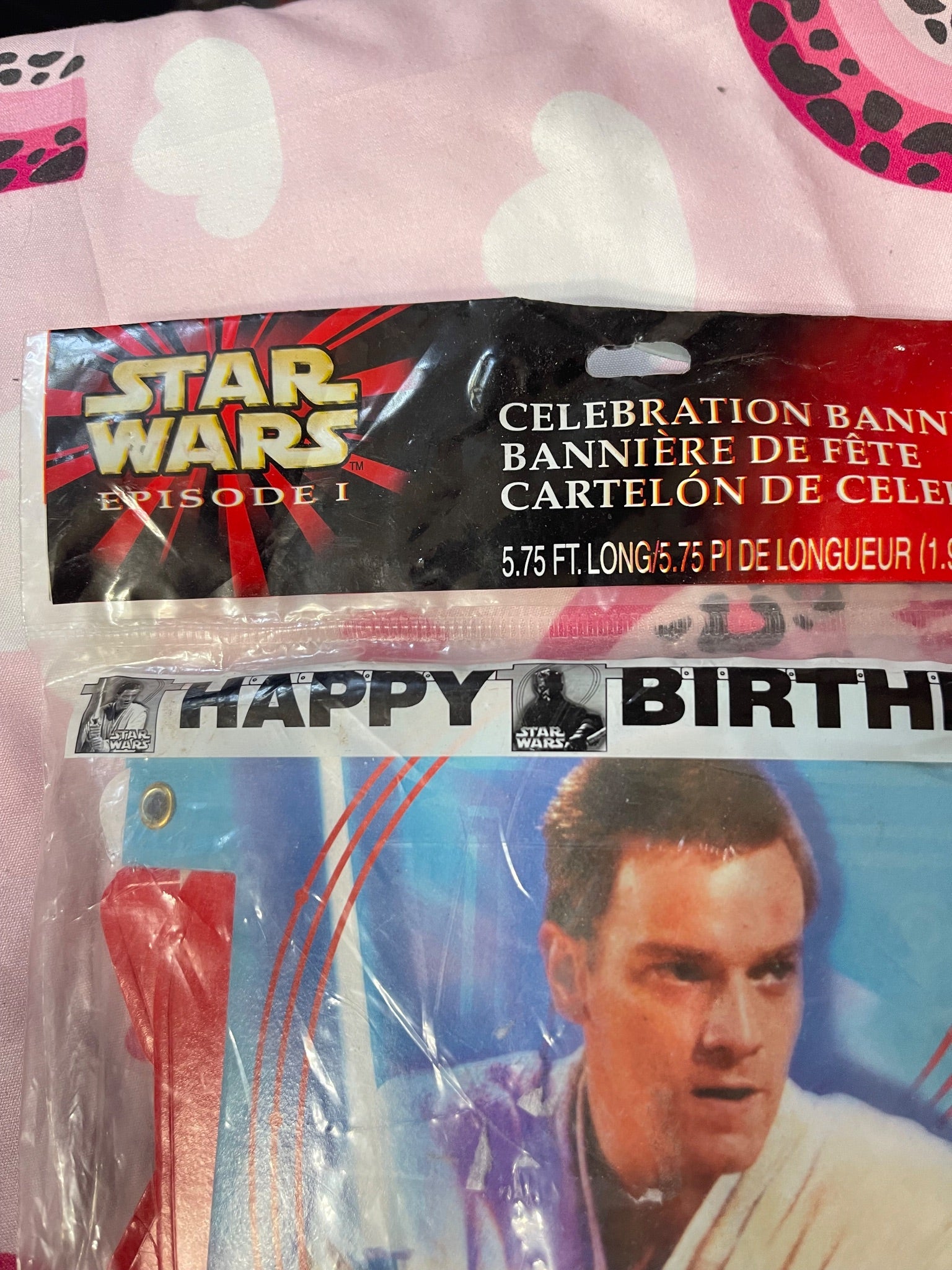 1999 - Star Wars Episode I Party Happy Birthday Banner Unopened
