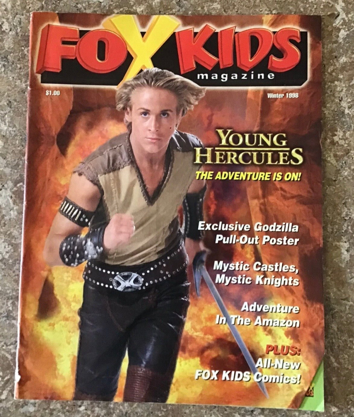 Totally Fox Kids Magazine Power Rangers Space Godzilla Hercules Winter 1998