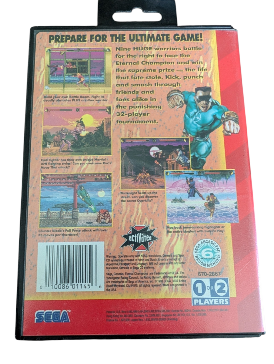Eternal Champions - COMPLETE IN BOX (CIB) (1993) - Sega Genesis - Tested/Works - Video Games - ThrowbackBuys - Slaqr Retro Gaming & Collectibles