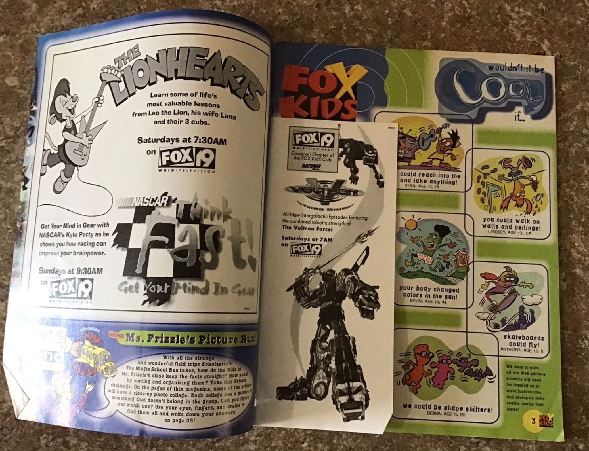 Totally Fox Kids Magazine Power Rangers Space Godzilla Hercules Winter 1998