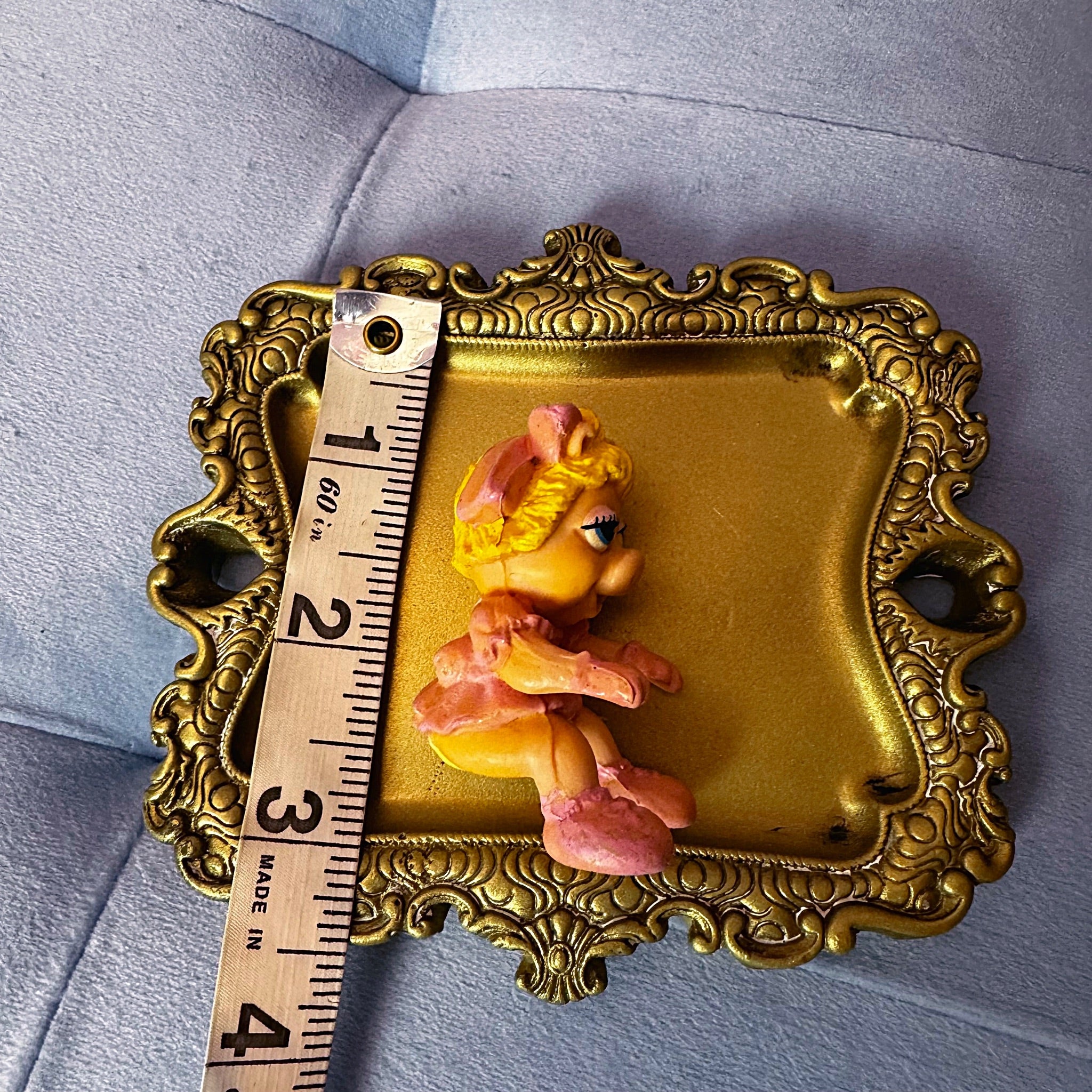 Vintage 1986 Muppet Babies Miss Piggy PVC toy