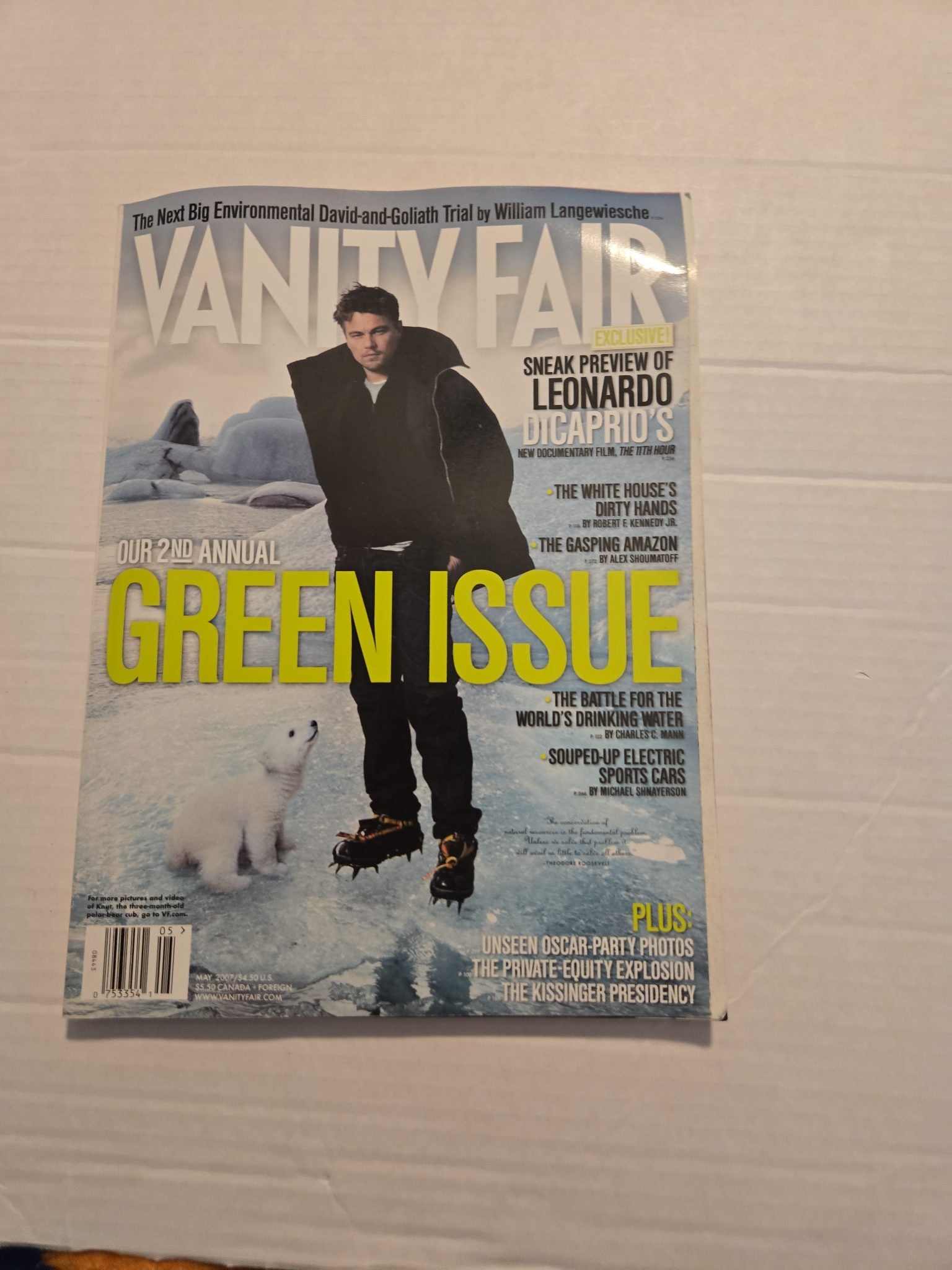 Vintage 2007 Vanity Fair 2nd Annual Green Issue Leonardo DiCaprio Magazine