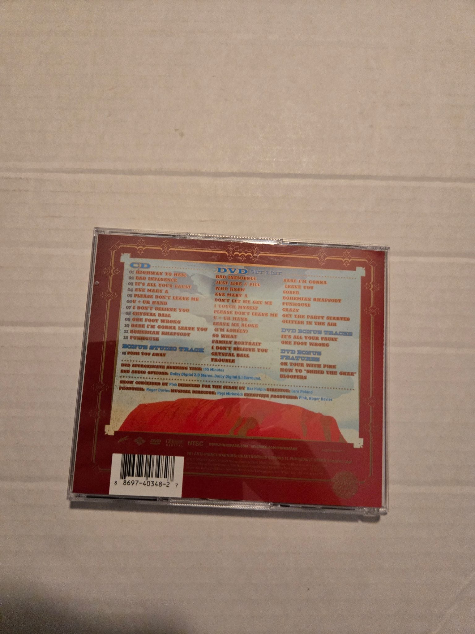 P!nk Funhouse Tour CD and DVD set