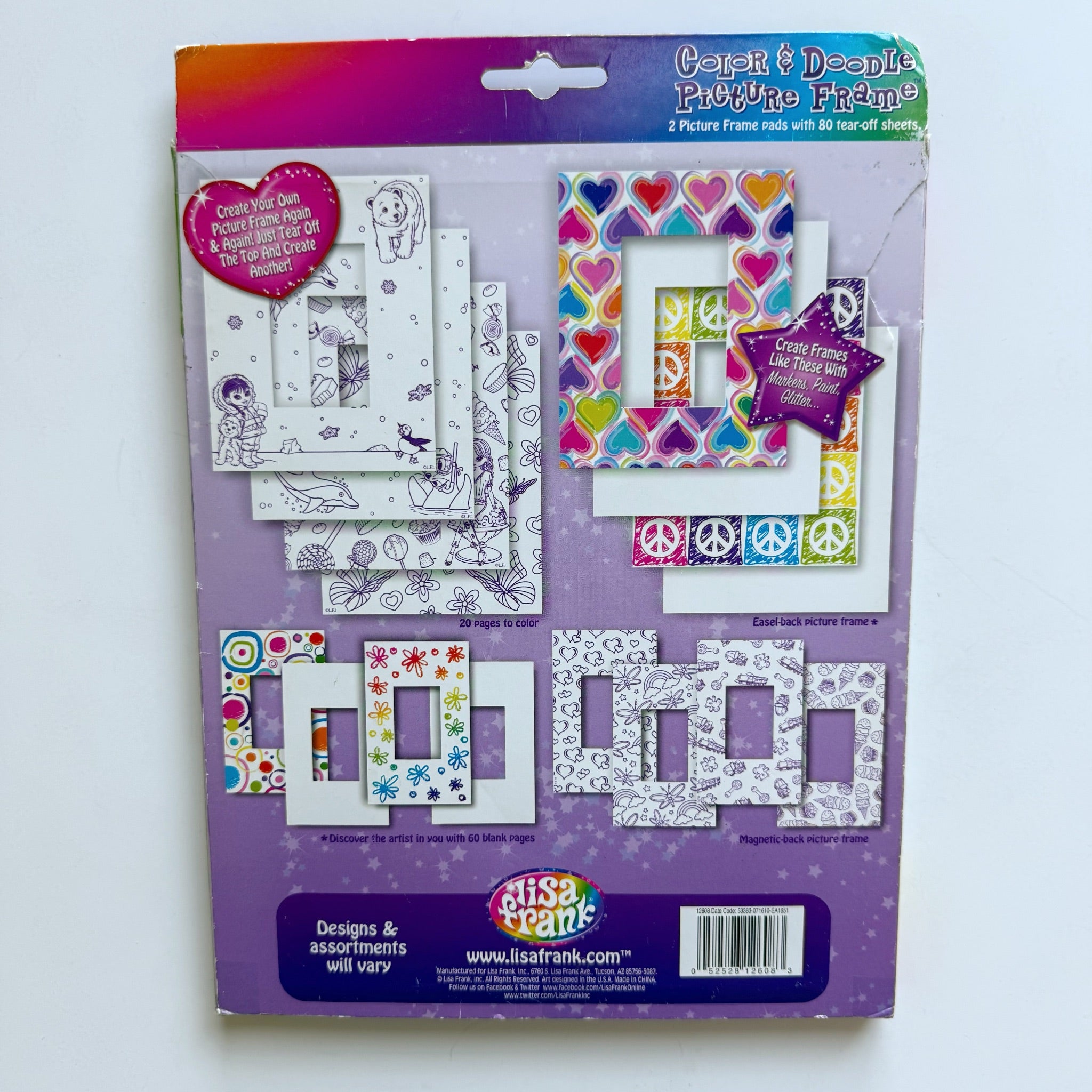 Lisa Frank Colour and Doodle Picture Frame Kit