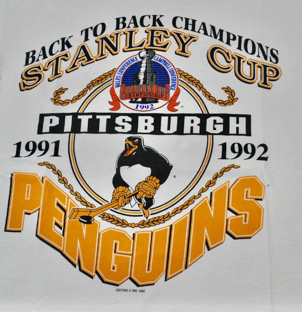 Vintage Pittsburgh Penguins 1992 Stanley Cup Shirt Size Medium