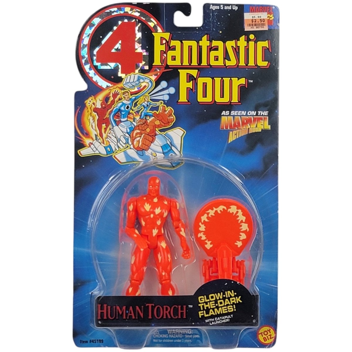 Fantastic Four Human Torch Figure Glow - In - The - Dark - Toy Biz 1994 - Action Figures & Collectibles - ThrowbackBuys - A N E 1 Stop Shop