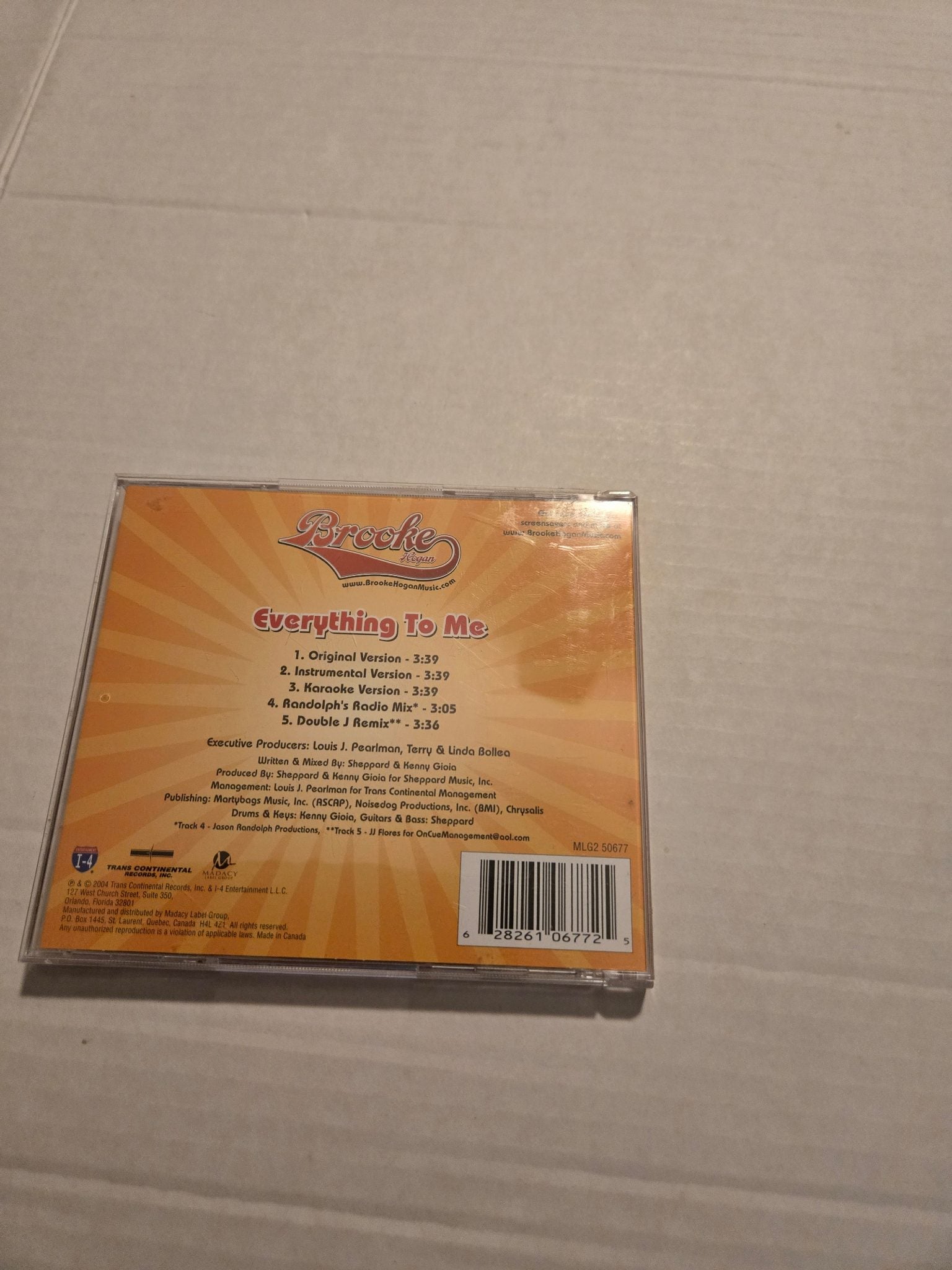 Brooke Hogan Everything To Me CD Single